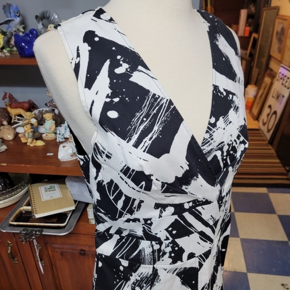 Paint Splatter Abstract Print Dress 👗 - Picture 4 of 8